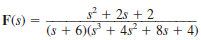 Find the initial and final values of the time function f ( t ) if F ( s ) is given as (a) (b) (c)