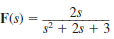 Find the initial and final values of the time function f ( t ) if F ( s ) is given as (a) (b) (c)