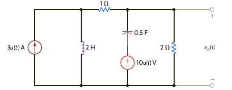 Find v o ( t ) for t 0 in Fig. E14.2 using nodal analysis. Figure E14.2