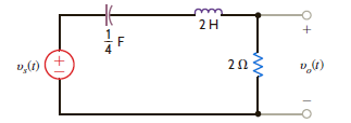 If all initial conditions are zero in the network in Fig. 14PFE-2, find the transfer function V o ( s )/ V s ( s ). Figure 14PFE-2 a. b. c. d.