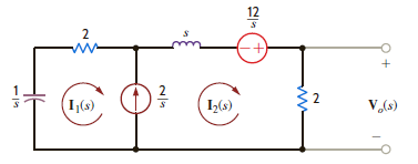 Find v o ( t ) in the network in Fig. E14.3 using loop equations. Figure E14.3