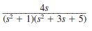 In the circuit in Fig. 14PFE-4, use Laplace transforms to find the current I ( s ). Assume zero initial conditions and that v s ( t ) = 4 cos t u ( t ) V. Figure 14PFE-4 a. b. c. d.