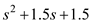 Refer to Figure E14.2 in the textbook. The Laplace transformed circuit is, Figure 1 The output voltage is the voltage across the resistance. The Thevenin's equivalent for the circuit can be calculated by removing the resistance. The resulting circuit is, Figure 2 From Figure 2 the current in the first loop is, Apply Kirchhoff's Voltage Law to loop 2. The Thevenin's equivalent voltage can be calculated as, The Thevenin equivalent resistance is calculated by replacing the sources in the network with their internal impedances. Figure 3 The equivalent impedance is, The Thevenin equivalent circuit is, Figure 4 Apply voltage division rule at output. Simplify the quadratic equation ' 'we get, The equation is, Express in a partial fraction expansion. The value of is, The value of is, The partial fraction expansion of is then Apply inverse Laplace transform. Thus, the value of the output voltage is, .