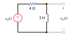 Assuming that the initial inductor current is zero in the circuit in Fig. 14PFE-5, find the transfer function V o ( s )/ V s ( s ). Figure 14PFE-5 a. b. c. d.