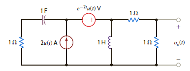For the network shown in Fig. P14.8, find v o ( t ), t 0. Figure P14.8