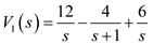Refer to Figure P14.11 in the textbook. Convert elements into s-domain: Draw the circuit diagram in s-domain. Write the following equations using Figure 1. Apply nodal analysis at node . Substitute and expressions. Resolve into partial fractions. Determine the value of . Determine the value of . Determine the value of . The partial fraction expansion of is, Apply inverse Laplace transform. Therefore, the output voltage is .