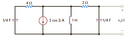 Find the steady-state response v oss ( t ) in Fig. E14.15. Figure E14.15