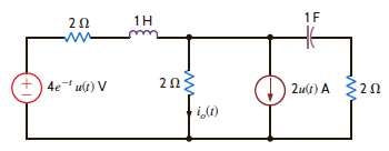 Use superposition to solve Problem 14.11. Problem 14.11 Use nodal analysis to find i o ( t ) in the network in Fig. P14.11. Figure P14.11
