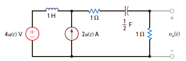 Use superposition to find v o ( t ) , t 0, in the network shown in Fig. P14.27. Figure P14.27