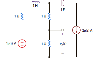 Use Thévenin's theorem to find v o ( t ), t 0, in the network in Fig. P14.36. Figure P14.36