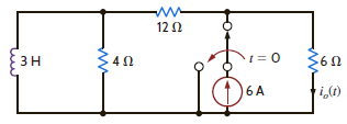 Find i o ( t ) for t 0 in the network shown in Fig. P14.49. Figure P14.49