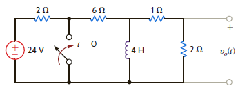 Find v o ( t ) for t 0 in the network shown in Fig. P14.50. Figure P14.50
