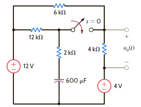 Find v o ( t ), for t 0, in the network in Fig. P14.57. Figure P14.57