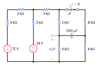 Find v o ( t ) for t 0 in the network in Fig. P14.58. Figure P14.58