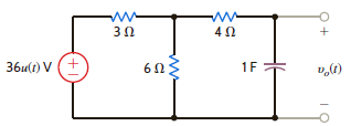 Determine the initial and final values of the voltage v o ( t ) in the network in Fig. P14.62. Figure P14.62