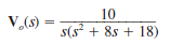 The voltage response of a network to a unit step input is Is the response critically damped
