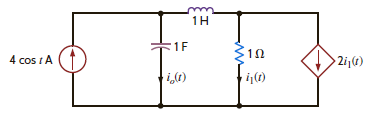 Find the steady-state response i o ( t ) in the network shown in Fig. P14.80. Figure P14.80