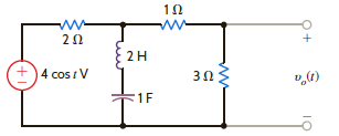 Find the steady-state response v o ( t ) in the network shown in Fig. P14.81. Figure P14.81