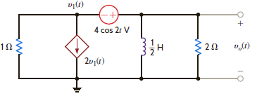 Determine the steady-state response v o ( t ) for the network in Fig. P14.83. Figure P14.83