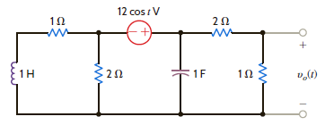 Find the steady-state response v o ( t ) for the network in Fig. P14.86. Figure P14.86