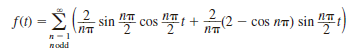 Plot the first four terms of the amplitude and phase spectra for the following signal.