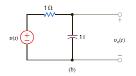The rectified ac signal shown in Fig. P15.36a is the input to the low-pass filter shown in Fig. P15.36b. Determine the equation for the output signal v o ( t ) Figure P15.36.