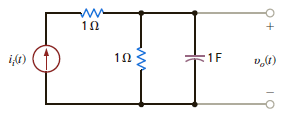 Compare the 1- energy at both the input and output of the network in Fig. P15.67 for the given input forcing function i i ( t ) = 2 e 4 t u ( t ) A. Figure P15.67