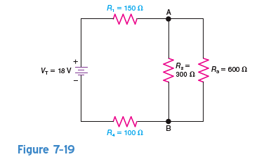 In Fig. 7-19, identify which components are in series and which ones are in parallel.