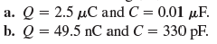Determine the voltage, V , across a capacitor if