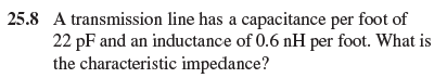 What is the time delay produced by the line in Prob. 25-8  