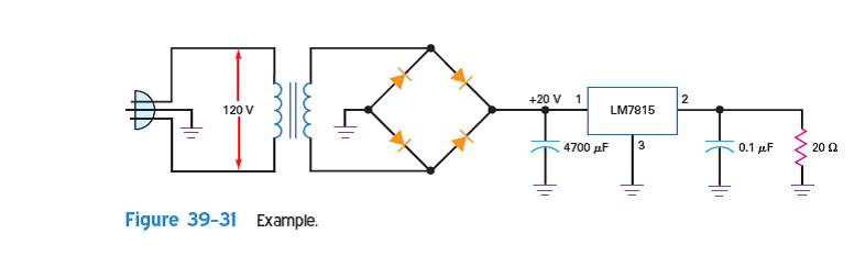 What is the output ripple in Fig. 39-31