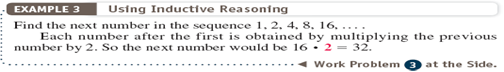 Find the next number in the sequence. Describe the pattern in the sequence. See Examples  1, 4, 9, 16, 25, …       
