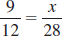 Find the unknown number in each proportion. Round your answers to the nearest hundredth, when necessary.  <div style=padding-top: 35px> 