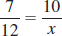 Find the unknown number in each proportion. Round your answers to the nearest hundredth, when necessary.  <div style=padding-top: 35px> 