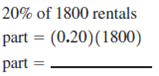 Find the part using the multiplication shortcut. See Example.      Example    