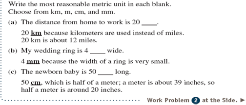 Write the most reasonable metric length unit in the blank.Choose from km, m, cm, and mm. See Example Ming-Na swam in the 200 ___ backstroke race.