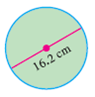 Use 3.14 as the approximate value for . Round your answers tothe nearest tenth when necessary. Find the area of each figure.