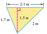 Name each figure and find its perimeter (or circumference) and area. Use 3.14 as theapproximate value of .