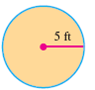 Name each figure and find its perimeter (or circumference) and area. Use 3.14 as theapproximate value of .