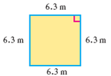 Find the area of the rectangle or square. Round your answers to the nearest tenthwhen necessary.