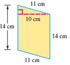 Find the perimeter and area of the parallelogram or trapezoid. Round youranswers to the nearest tenth when necessary.