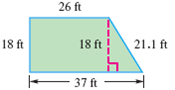 Find the perimeter and area of the parallelogram or trapezoid. Round youranswers to the nearest tenth when necessary.