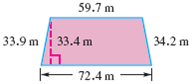 Find the perimeter and area of the parallelogram or trapezoid. Round youranswers to the nearest tenth when necessary.
