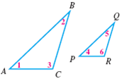 Name the corresponding angles and the corresponding sides in each pair of similartriangles. See Margin Problem.      Problem    