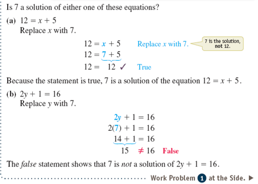 Determine whether the given number is a solution of the equation. k - 2 = 7; 9   