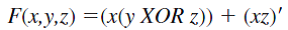 Draw the combinational circuit that directly implements the Boolean expression:
