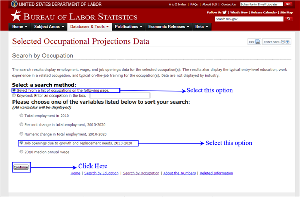 Job Prospects for IS Professionals Type the specified link in any of the browser such as Google Chrome, Internet Explorer, Mozilla Firefox. Click on the link given as ' Occupational Employment and Wages by Area ' and wait for the new page to open. Now click on the link as ' Search by Occupation' and wait for the link to open a new page. On the new page two options are given with radio buttons, choose the one written as ' Select from a list of occupations on the following page ' and the second which is written as ' Job openings due to growth and replacement needs ' and click on the button as Continue. On the next page multiple options are provided to select one of them, select one named as ' Network and Computer System Administrators ' and click on the search button. The result is displayed as follows for IS professionals: As the records show that total number of vacancies between year 2010 to 2010 for all kind of occupation will be 143, 068.2 to 163, 537.1 thousands but for IS professional it will be only 347.2 to 443.8 thousands and in percentage it will be 27.8%. Job opening due to growth and replacement needs will be 155.3 thousand in the year between 2010 to 2020. Typical level entry will require only bachelor's degree and work experience required in that field would be zero.