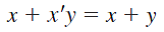 Using the basic identities of Boolean algebra, show that