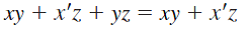 Using the basic identities of Boolean algebra, show that