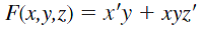 Given the Boolean function, a) Derive an algebraic expression for the complement of F. Express in sum-of-products form. b) Show that c) Show that